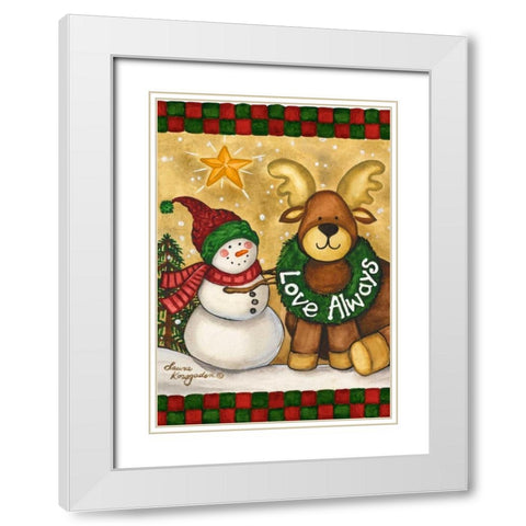 Love Always White Modern Wood Framed Art Print with Double Matting by Korsgaden, Laurie
