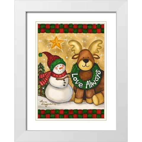 Love Always White Modern Wood Framed Art Print with Double Matting by Korsgaden, Laurie