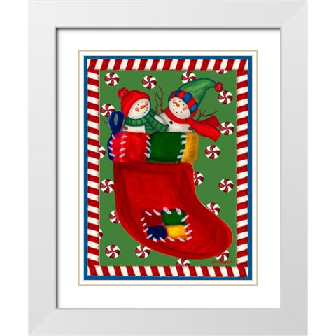 Gifts of Joy White Modern Wood Framed Art Print with Double Matting by Korsgaden, Laurie