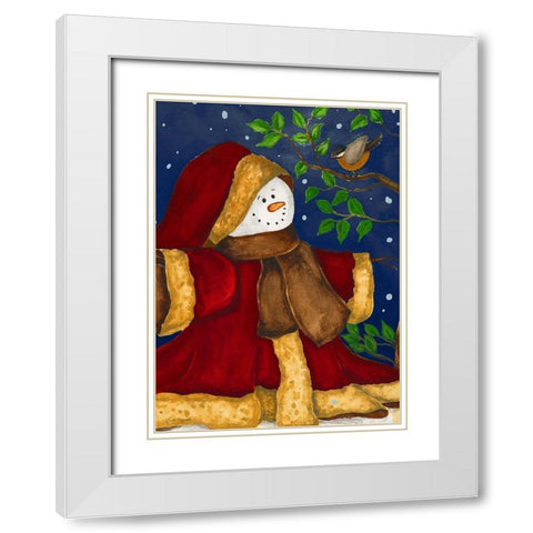 Holiday Evening White Modern Wood Framed Art Print with Double Matting by Korsgaden, Laurie