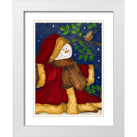 Holiday Evening White Modern Wood Framed Art Print with Double Matting by Korsgaden, Laurie