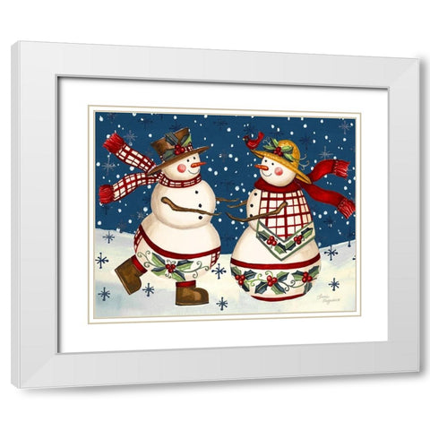 Holiday Dance White Modern Wood Framed Art Print with Double Matting by Korsgaden, Laurie