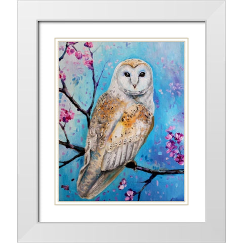 OwlWays 1 White Modern Wood Framed Art Print with Double Matting by Colberg, Lisa