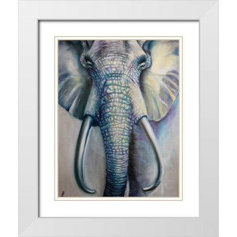 Maj 1 White Modern Wood Framed Art Print with Double Matting by Colberg, Lisa