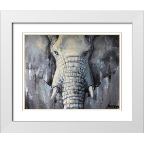 Lgray 1 White Modern Wood Framed Art Print with Double Matting by Colberg, Lisa