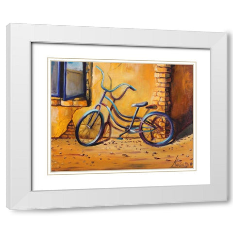Bicycle 1 White Modern Wood Framed Art Print with Double Matting by Colberg, Lisa