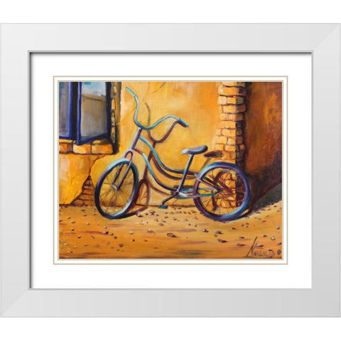Bicycle 1 White Modern Wood Framed Art Print with Double Matting by Colberg, Lisa
