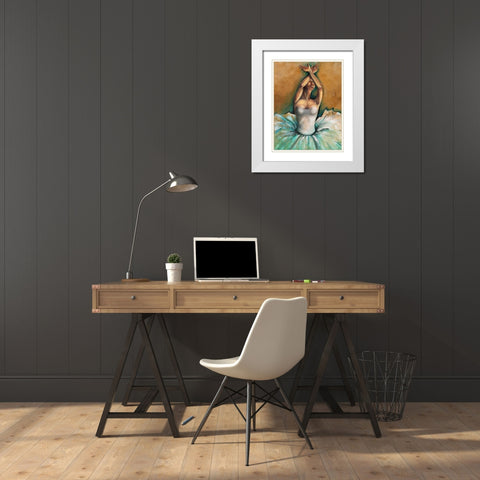 Ballet 1 White Modern Wood Framed Art Print with Double Matting by Colberg, Lisa