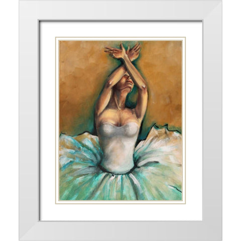Ballet 1 White Modern Wood Framed Art Print with Double Matting by Colberg, Lisa