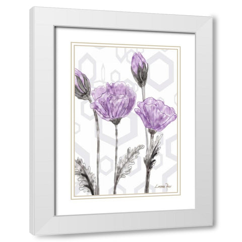 Poppy Arch Rect 2 White Modern Wood Framed Art Print with Double Matting by Rossi, Lorraine