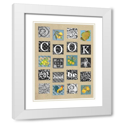 Cook Tiles White Modern Wood Framed Art Print with Double Matting by Rossi, Lorraine