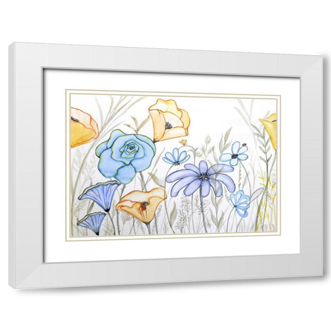 Waterfield White Modern Wood Framed Art Print with Double Matting by Rossi, Lorraine