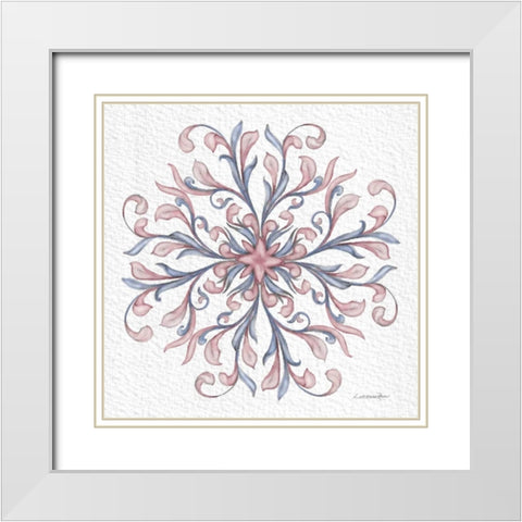 Florentine Scroll 1 White Modern Wood Framed Art Print with Double Matting by Rossi, Lorraine