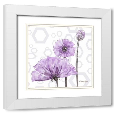 Poppy Arch 1 White Modern Wood Framed Art Print with Double Matting by Rossi, Lorraine