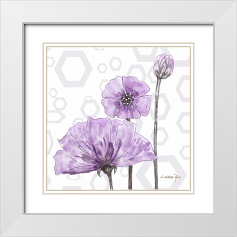 Poppy Arch 1 White Modern Wood Framed Art Print with Double Matting by Rossi, Lorraine