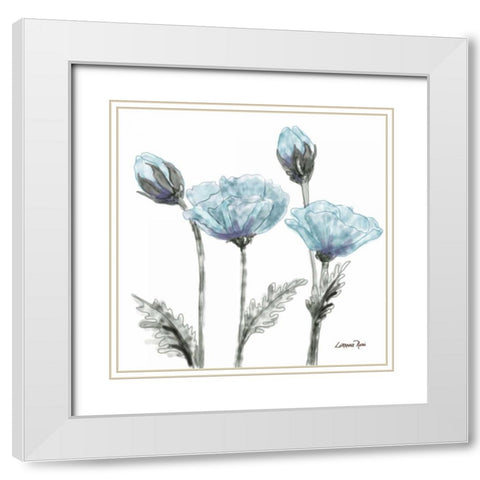 Poppy Perched  1 White Modern Wood Framed Art Print with Double Matting by Rossi, Lorraine