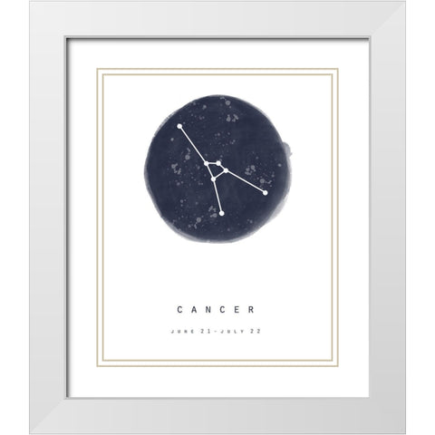Cancer White Modern Wood Framed Art Print with Double Matting by Straatsma, Leah