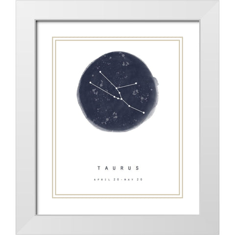 Taurus White Modern Wood Framed Art Print with Double Matting by Straatsma, Leah