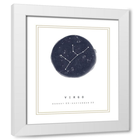 Virgo White Modern Wood Framed Art Print with Double Matting by Straatsma, Leah