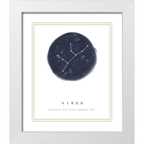 Virgo White Modern Wood Framed Art Print with Double Matting by Straatsma, Leah