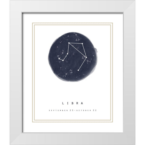 Libra White Modern Wood Framed Art Print with Double Matting by Straatsma, Leah