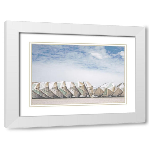Wooden Boats White Modern Wood Framed Art Print with Double Matting by Straatsma, Leah