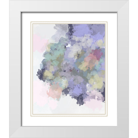 Lavender Watercolor White Modern Wood Framed Art Print with Double Matting by Straatsma, Leah