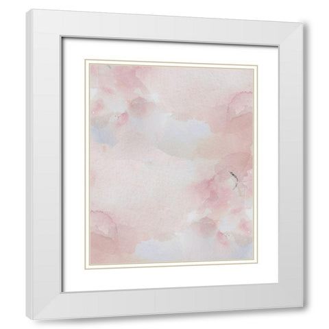 Blush Pink Print White Modern Wood Framed Art Print with Double Matting by Straatsma, Leah
