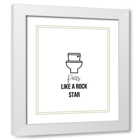 Potty Like 2 White Modern Wood Framed Art Print with Double Matting by Straatsma, Leah