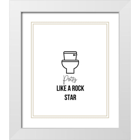 Potty Like 2 White Modern Wood Framed Art Print with Double Matting by Straatsma, Leah