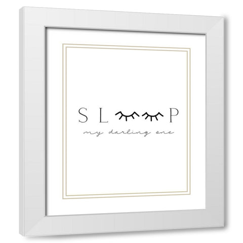 Sleep My Darling One White Modern Wood Framed Art Print with Double Matting by Straatsma, Leah
