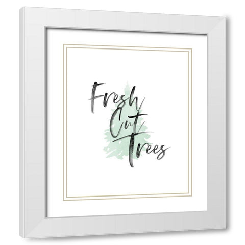 Fresh Cute Trees White Modern Wood Framed Art Print with Double Matting by Straatsma, Leah