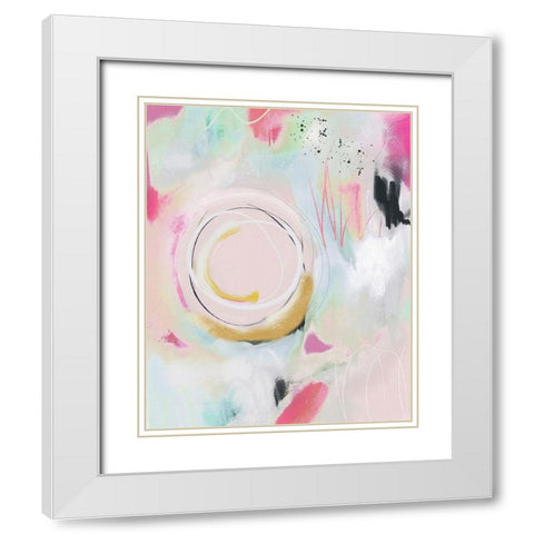 Abstract 2 White Modern Wood Framed Art Print with Double Matting by Straatsma, Leah