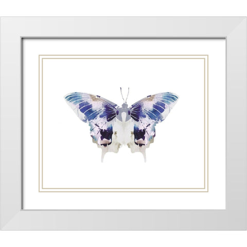 Butterfly 3 White Modern Wood Framed Art Print with Double Matting by Straatsma, Leah