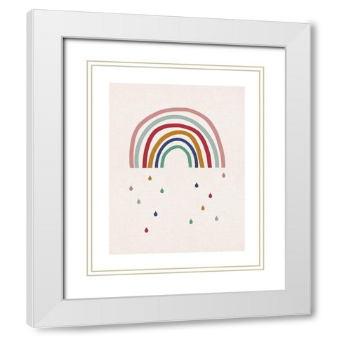 Crying Rainbow White Modern Wood Framed Art Print with Double Matting by Straatsma, Leah
