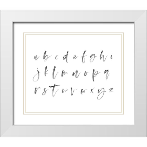 Alphabet White Modern Wood Framed Art Print with Double Matting by Straatsma, Leah