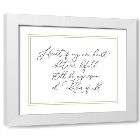 Heart of My Own Hear White Modern Wood Framed Art Print with Double Matting by Straatsma, Leah