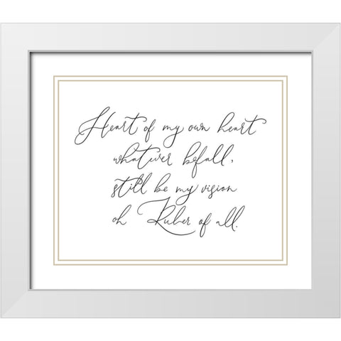Heart of My Own Hear White Modern Wood Framed Art Print with Double Matting by Straatsma, Leah