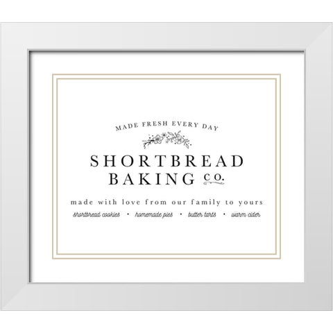 Shortbread Co White Modern Wood Framed Art Print with Double Matting by Straatsma, Leah