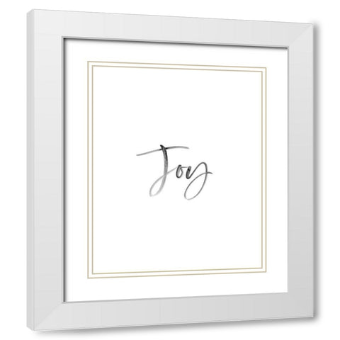 Joy White Modern Wood Framed Art Print with Double Matting by Straatsma, Leah
