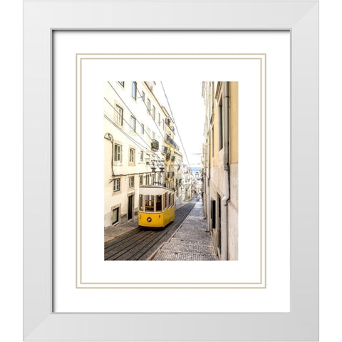 LIsbon 7 White Modern Wood Framed Art Print with Double Matting by Straatsma, Leah