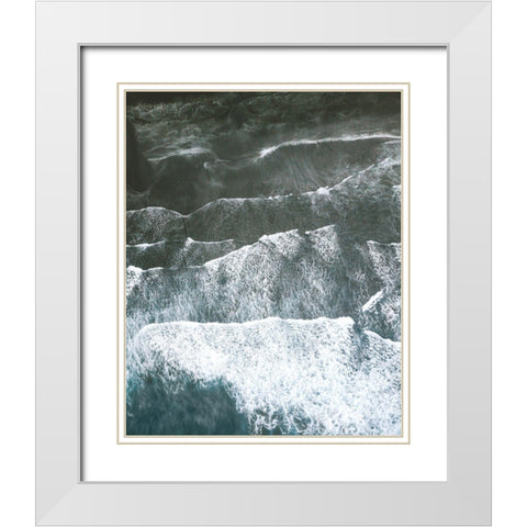 Serenity Moody Waves White Modern Wood Framed Art Print with Double Matting by Straatsma, Leah