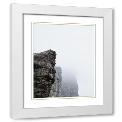 Serenity Cliffs White Modern Wood Framed Art Print with Double Matting by Straatsma, Leah