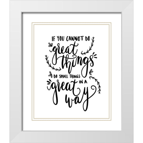 Great Things White Modern Wood Framed Art Print with Double Matting by Straatsma, Leah