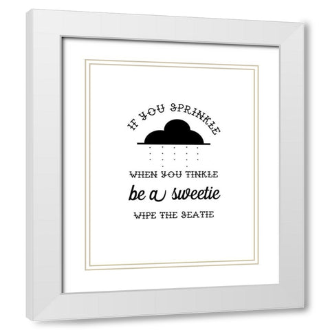 Sprinkle White Modern Wood Framed Art Print with Double Matting by Straatsma, Leah