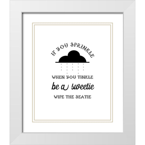 Sprinkle White Modern Wood Framed Art Print with Double Matting by Straatsma, Leah