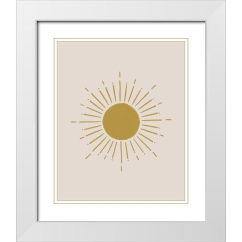 Sunburst White Modern Wood Framed Art Print with Double Matting by Straatsma, Leah