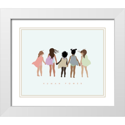 Human Power with Capes White Modern Wood Framed Art Print with Double Matting by Straatsma, Leah