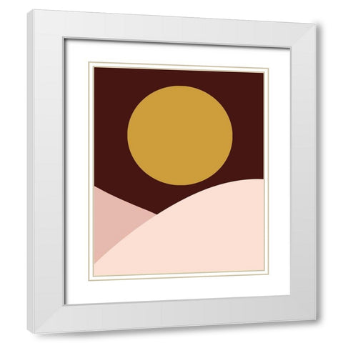 Earthen Sunset White Modern Wood Framed Art Print with Double Matting by Straatsma, Leah