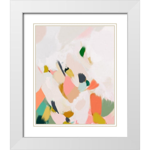 Pretty Abstract White Modern Wood Framed Art Print with Double Matting by Straatsma, Leah